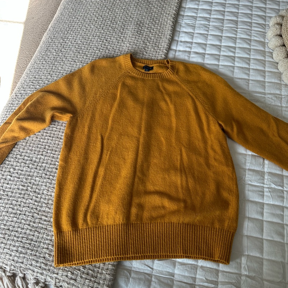 J. Crew mustard yellow sweater